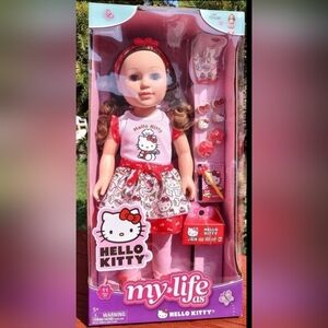 My Life As Hello Kitty Brunette 18 inch Posable Doll 11pcs Set NWT